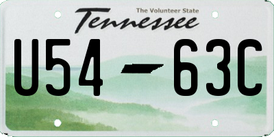 TN license plate U5463C