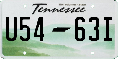 TN license plate U5463I