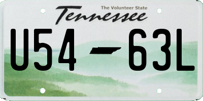 TN license plate U5463L