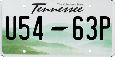 TN license plate U5463P