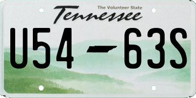 TN license plate U5463S