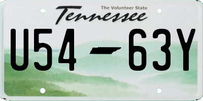 TN license plate U5463Y