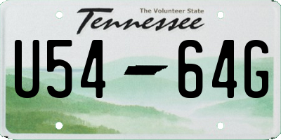 TN license plate U5464G