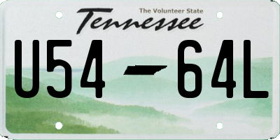 TN license plate U5464L