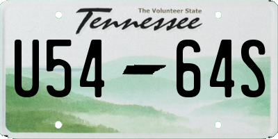 TN license plate U5464S