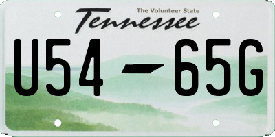 TN license plate U5465G