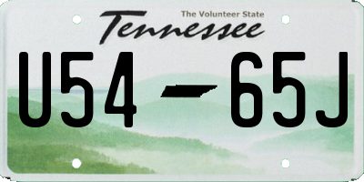 TN license plate U5465J