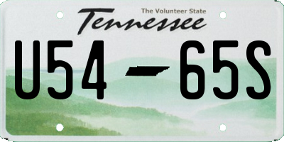 TN license plate U5465S