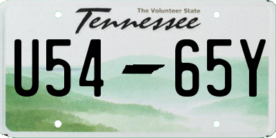 TN license plate U5465Y