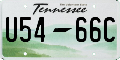 TN license plate U5466C