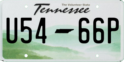 TN license plate U5466P