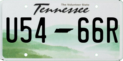 TN license plate U5466R