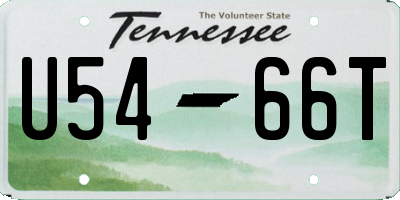 TN license plate U5466T