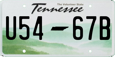 TN license plate U5467B