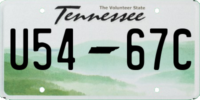 TN license plate U5467C