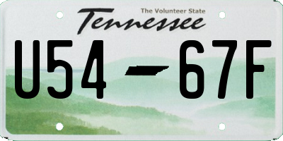 TN license plate U5467F