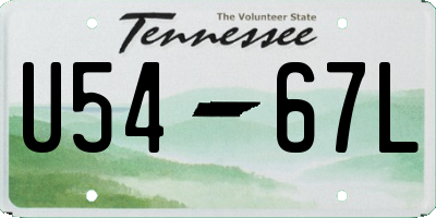 TN license plate U5467L