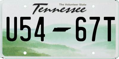 TN license plate U5467T