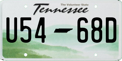 TN license plate U5468D