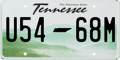 TN license plate U5468M