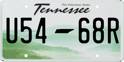 TN license plate U5468R
