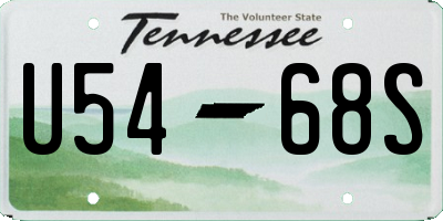 TN license plate U5468S