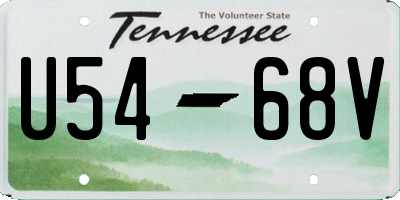 TN license plate U5468V