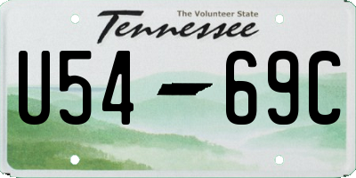 TN license plate U5469C