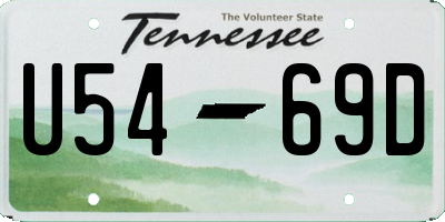 TN license plate U5469D