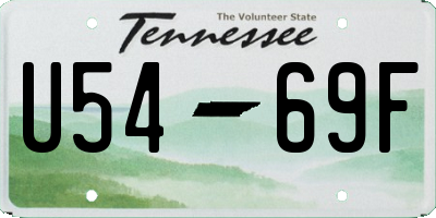 TN license plate U5469F