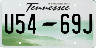 TN license plate U5469J