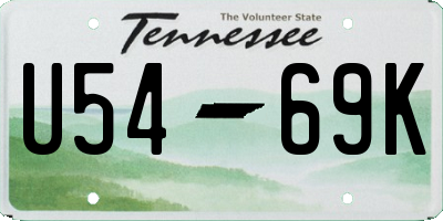 TN license plate U5469K