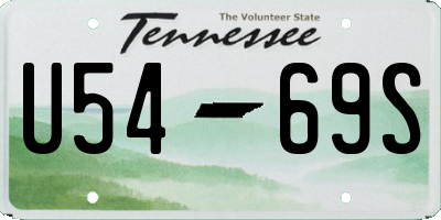 TN license plate U5469S