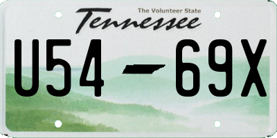 TN license plate U5469X