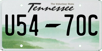 TN license plate U5470C