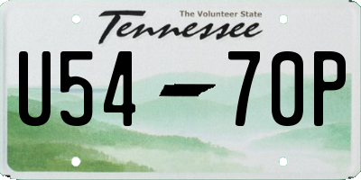 TN license plate U5470P