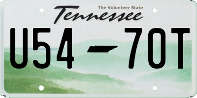 TN license plate U5470T