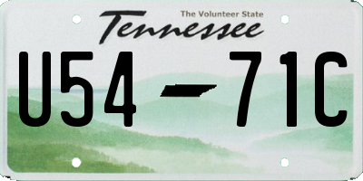 TN license plate U5471C