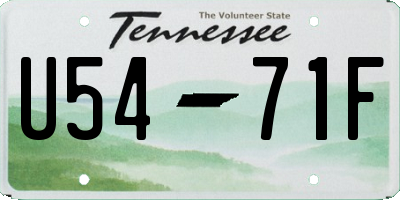 TN license plate U5471F