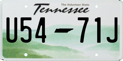 TN license plate U5471J