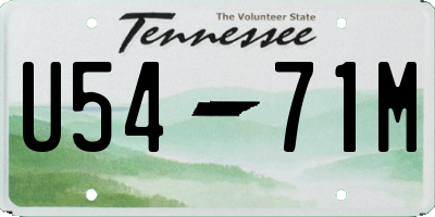 TN license plate U5471M