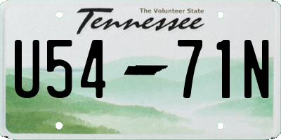 TN license plate U5471N