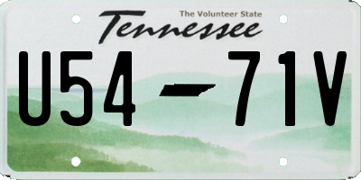 TN license plate U5471V