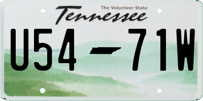 TN license plate U5471W