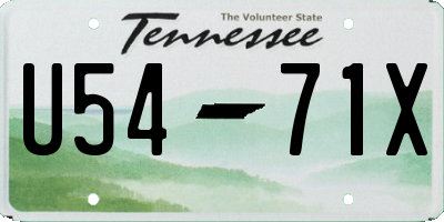 TN license plate U5471X