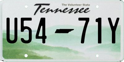 TN license plate U5471Y