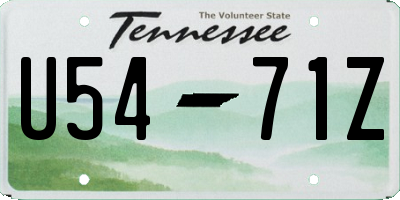 TN license plate U5471Z