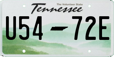 TN license plate U5472E