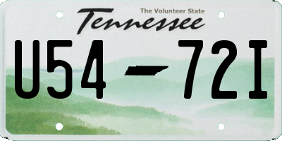 TN license plate U5472I
