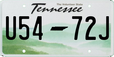 TN license plate U5472J